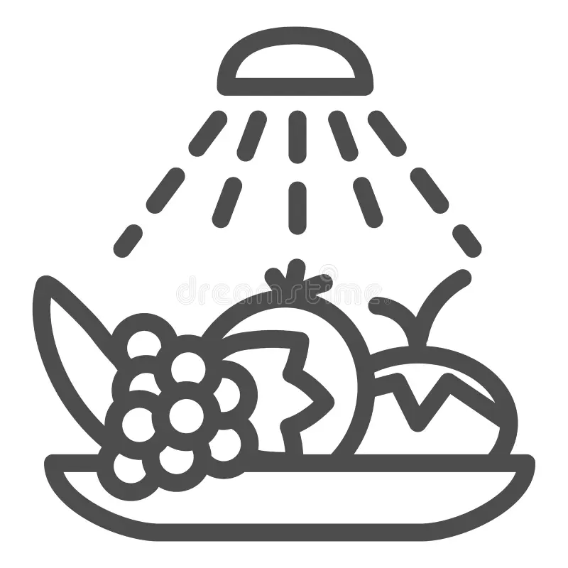wash food hygiene line icon disinfection fruits vegetables outline style pictogram white background coronavirus wash food 179392722